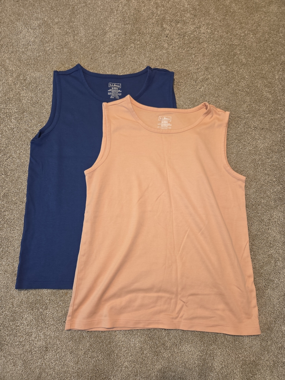 L.L. Bean Women's Tank Tops in Peach and Navy